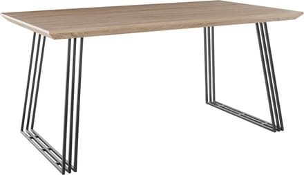 Kairo|Eettafel 160 cm 6 plaatsen in Zwart Eiken