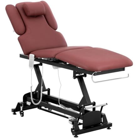 physa Massagetafel - 3 motoren - 200 kg - zwart / bordeaux 10040526