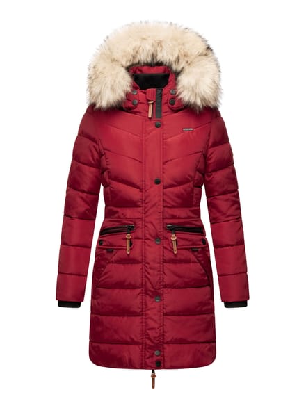 Navahoo Dames Winterjas Paula – Extra Warm, Waterafstotend & Met Afneembare Bontkraag