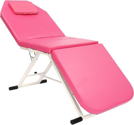 Mobiele Massagestoel - Inklapbaar Massagebed - Professionele Massage - Verstelbare Rugleuning - 182 x 60 cm - Roze