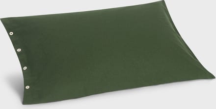Yumeko kussensloop flanel mosgroen 50x70 - Biologisch & ecologisch - 1 stuk