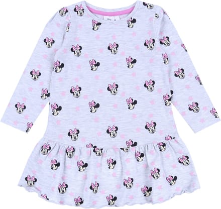 Grijs gemêleerd Minnie Disney-jurkje