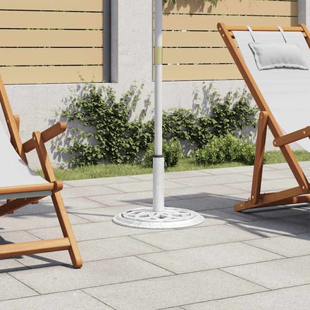 vidaXL - Parasolvoet - 44x44x31 - cm - gietijzer - wit