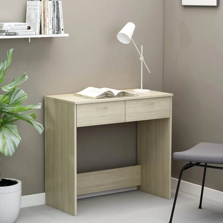vidaXL - Bureau - 80x40x75 - cm - bewerkt - hout - sonoma - eikenkleurig