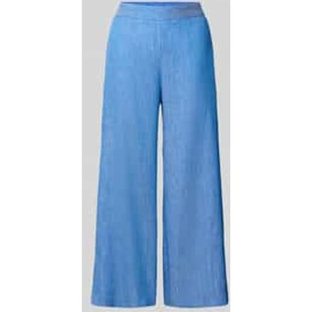 Culotte in denimlook van mix van katoen en linnen