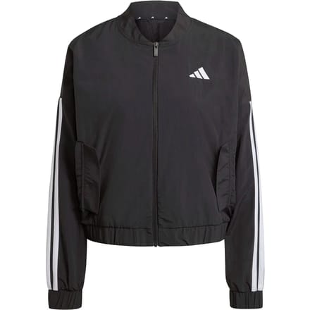 Adidas Essentials 3-Stripes Bomber Trainingsjas dames Zwart S/36
