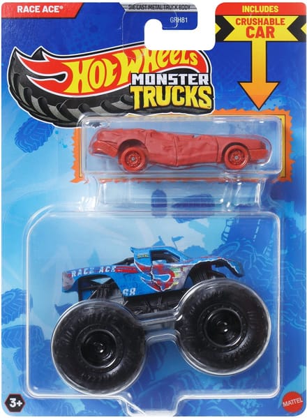 Hot Wheels Monster Trucks Auto - Race Ace 2-delig inclusief kleine auto