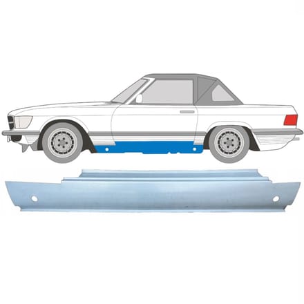 Volledige dorpel voor Mercedes SL-Class 1971-1989 / Links