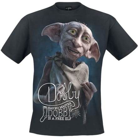 Harry Potter T-shirt - Dobby - S tot XXL - zwart