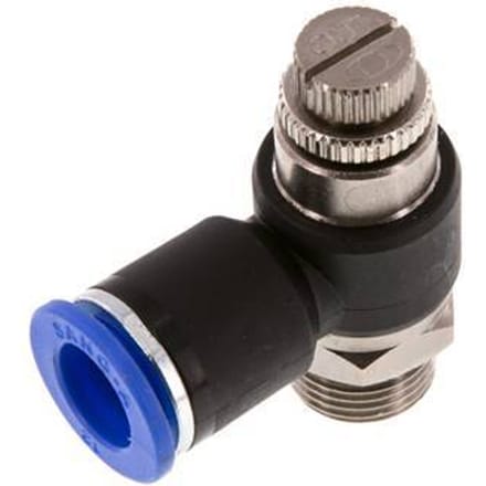 L-stuk Regelventiel 12 mm - G3/8'' Regeling-Uit Messing/Nylon