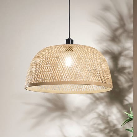 Luce Ambiente Design hanglamp Bamboo, bruin, Ø 48 cm, bamboe