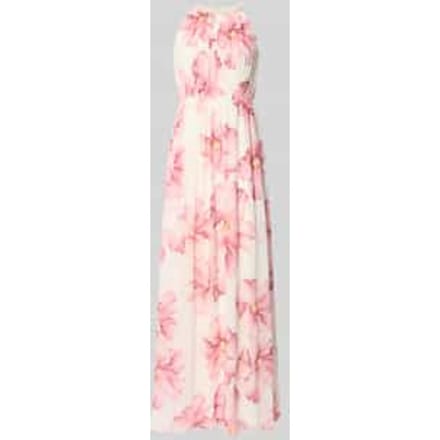 Maxijurk van chiffon met allover-look
