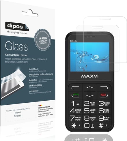 dipos – 2x Matte Pantserfolie geschikt voor Maxvi B231ds | 9H Screenprotector