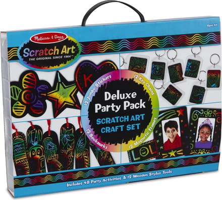 Melissa & Doug Kraskaart Scratch Art - Deluxe Zwart 60-delig