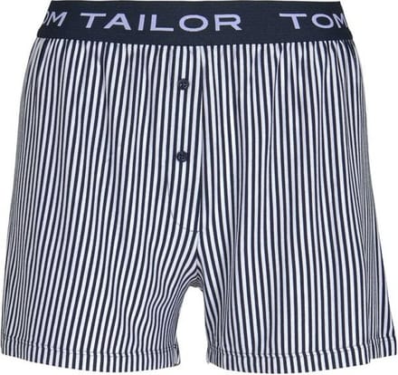 Tom Tailor - Pyjamashort met streeppatroon - Maat 38 - blue stripes