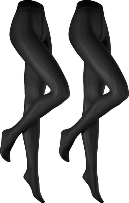 Hudson Simply 20 Panty - 2 pack - Zwart - Maat 38-40