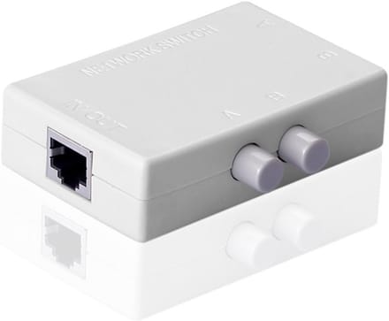 2-poorts Netwerk Switch Selector Hub - 2-in 1-uit / 1-in 2-uit 100Mhz