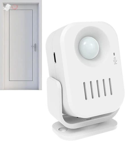 Deurbel Met Sensor - Alarm Bel - Winkel Beveiliging - Opneembare Meldingen - 9.6 x 7.1 x 4.8 cm - Wit