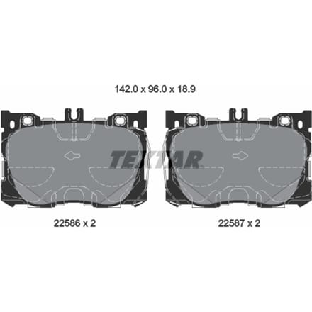 Remblokset TEXTAR 2258601, voor
