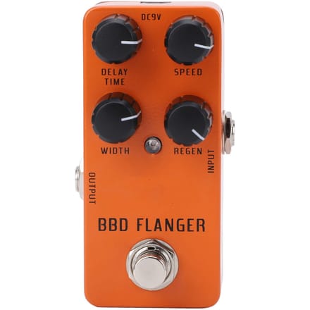 Analoge Flanger Pedaal Mini Draagbaar voor Elektrische Gitaar Bas met True Bypass DC9V black