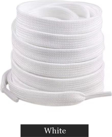 Scoby - Witte Veters - Schoenveters - 120CM - Platte Veters - Wit