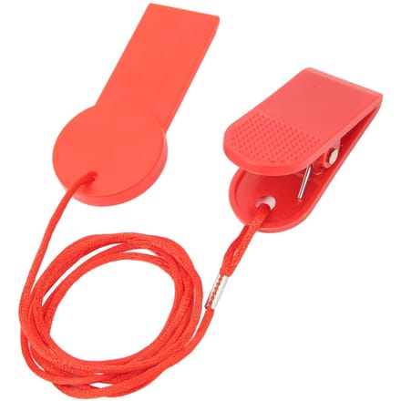 2 pièces Clé de sécurité pour tapis de course Interrupteur de sécurité pour machine à courir Serrure de sécurité Arrêt d'urgence Remplacement 28x43 Sécurité Rectangulaire red