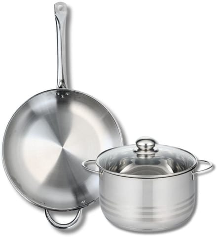Set van 1 Koekenpan 32 cm en 1 braadpan 24 cm Elo Profi Brillant