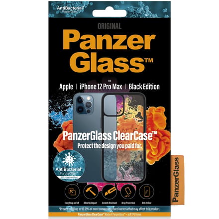 PanzerGlass Hardcase Anti-Bacterial geschikt voor Apple iPhone 12 Pro Max - Zwart