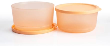 Tupperware 2 bewaarkommen 530ml, zalm