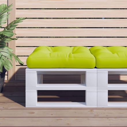 vidaXL - Palletkussen - 60x60x12 - cm - stof - heldergroen