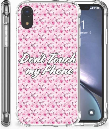 Apple iPhone Xr Anti Shock Case Flowers Pink DTMP