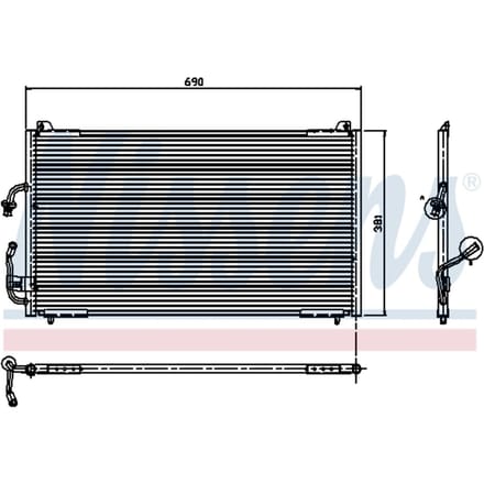Condensator, airconditioning NISSENS 94224