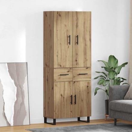vidaXL - Highboard - 2 - st - Artisan - Eiken - 69,5 - x - 34 - x - 180 - cm