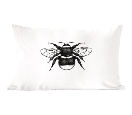 Sierkussens - Kussentjes Woonkamer - 50x30 cm - Hommel - Botanisch - Retro - Insecten