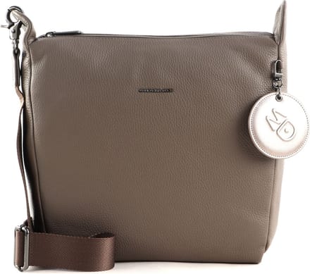 MANDARINA DUCK Leren Schoudertas Mellow Leather Hobo Clay Bruine