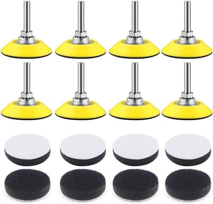 Set van 8 Polijstschijven en Bufferpads met 1/4 Inch Adapter voor Elektrisch Gereedschap