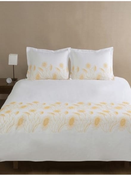 Yellow Dekbedovertrek Warwick - Eenpersoons - 140x200/220cm - Wit