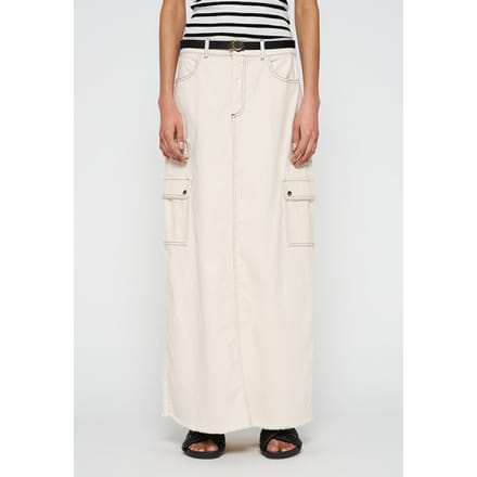 10DAYS Slub Twill Skirt Ecru Größe: M | Maxiröcke Outlet | Damen | Braun