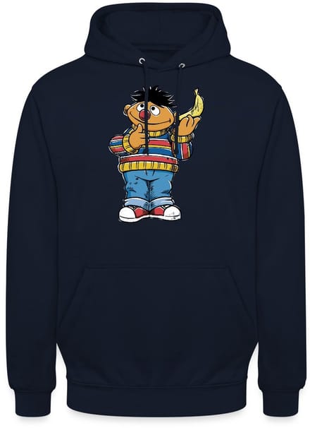 Sesamstraat Ernie Banana Telefoon Hoodie Unisex