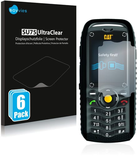 Savvies - Screenprotector voor Caterpillar Cat B25 - Folie Beschermfolie transparant 6 Stuks