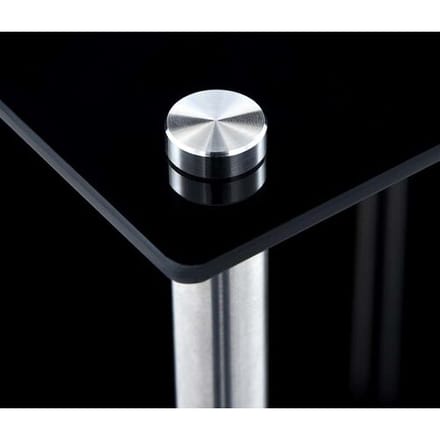 vidaXL - Kastje - 4-laags - 40x40x100 - cm - gehard - glas - zwart