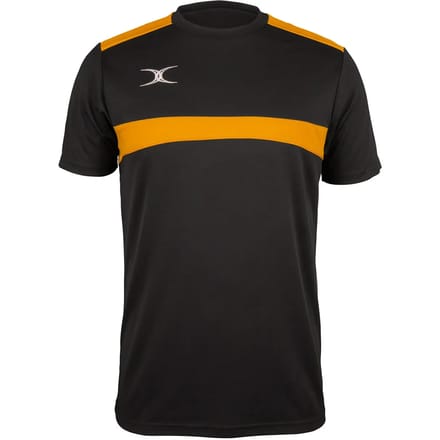 Gilbert T-shirt Photon Zwart / Geel - 116