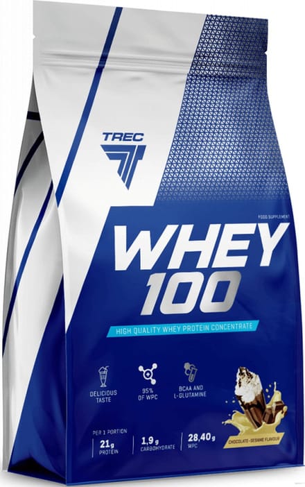 Trec Nutrition Whey 100 (900g) Double Chocolate - Eiwitten - Wei-eiwit concentraat