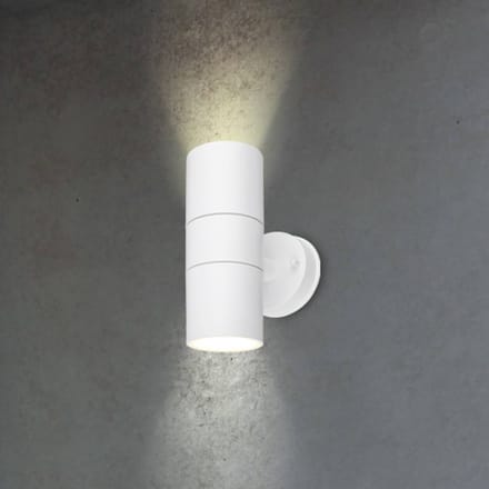 BRILONER - LED Wandlamp buiten - buitenverlichting IP54 - Verwisselbare gloeilamp - 16 x 7,5 x 11 cm - Wit