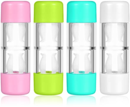 Dailygoods- Contactlenzenhouder Compact - Draagbare Container - Harde Lenzenhouder - Organizer - Transparant - Gespecialiseerde Bescherming - Lenzenetui