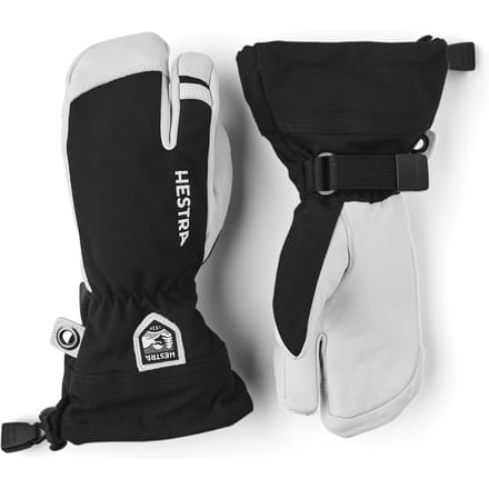 Hestra Army Leather Heli 3-vinger skihandschoenen junior, zwart