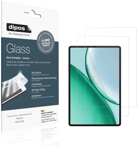 dipos – 2x Pantserfolie geschikt voor Honor Pad X10 | 9H Screenprotector