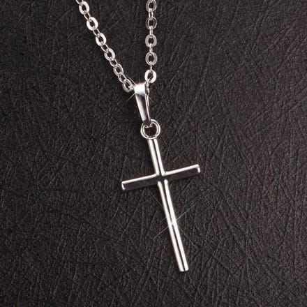 Ketting met kruisje zilverkleur