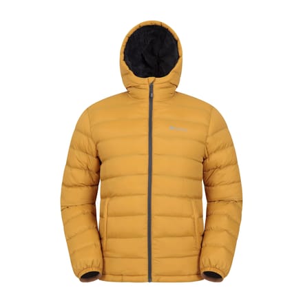Mountain Warehouse Gewatteerde jas met imitatiebont voor heren (Mosterd)