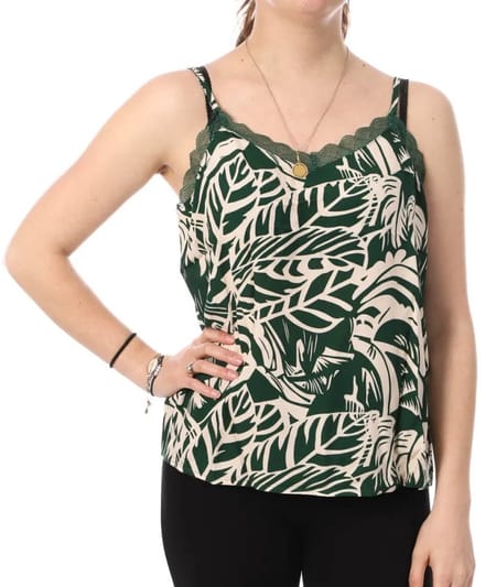Jdy Gaya Mouwloos T-shirt Groen S Vrouw